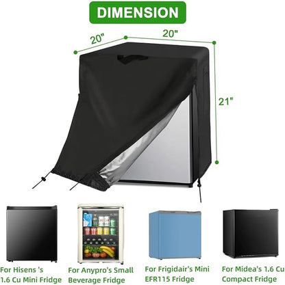 Compact Refrigerator Cover Waterproof 20x20x21in
