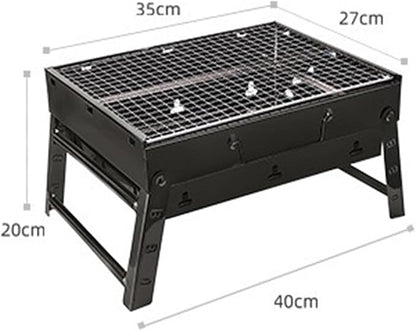 Outdoor Portable Charcoal Grill, Thickened Folding Barbecue Stove for Backyard and Patio, Household Barbecue Cooking Equipment, Ideal for Grilling and Outdoor Parties