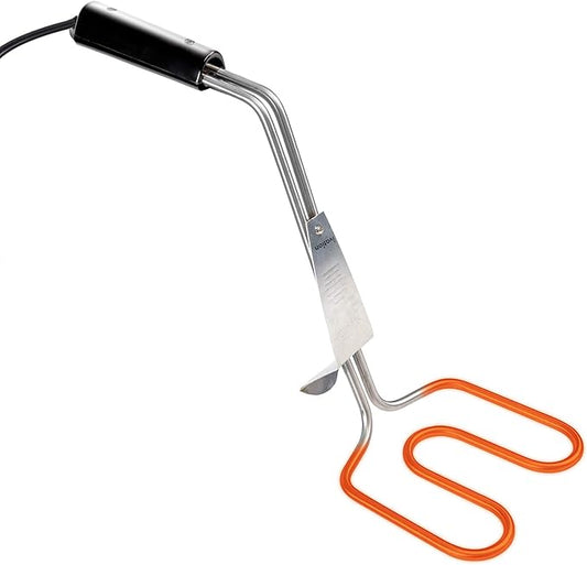 Ivation Premium 500W Electric Charcoal Starter – Quickly & Easily Ignite BBQ Grills Without Lighter Fluid or Matches – Double-Ring Design with Longer, Angled Handle Safely Heats in Just 6 Minutes