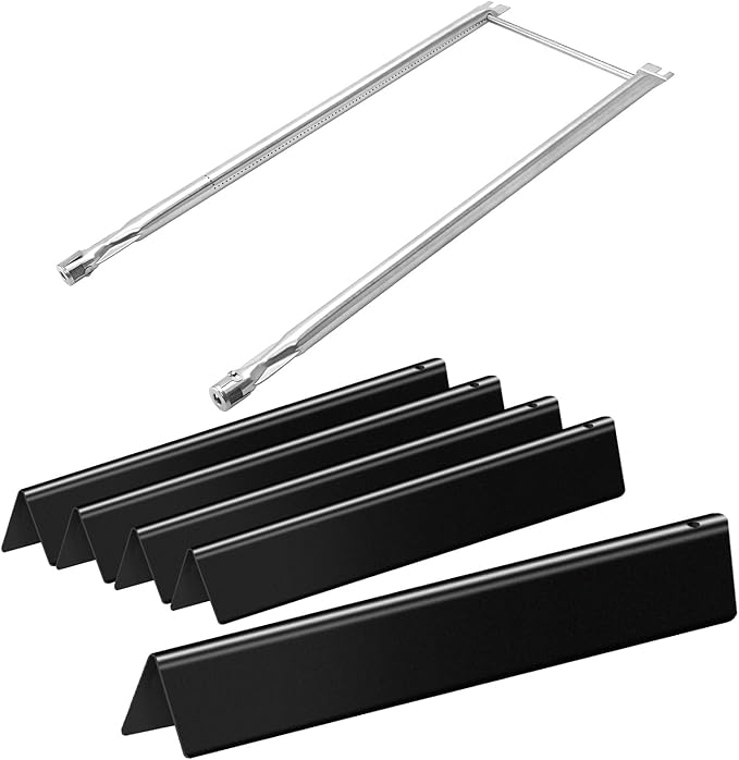 7534 7507 Flavorizer Bars 21.5" and Grill Burner Replacement for Weber Spirit Grill Parts Spirit 200 220 500 S210 E210 Grill Parts, Porcelain Steel Grill Repair Kit for Genesis Silver A Grill