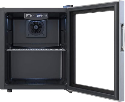 EdgeStar BWC71 18 Inch Wide 52 Can Capacity Extreme Cool Beverage Center - Stainless Steel | Freestanding, 52 Can Capacity, Extreme Cool, Reversible door, Digital Display, LED Light, Stainless Steel