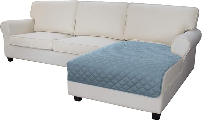 Easy-Going Sectional Couch Covers for Dogs L Shape Sofa Cover Reversible Sofa Slipcover Chaise Lounge Cover Furniture Protector Cover for Pets Dog Cat (42 x 52 inches, Light Blue/Light Blue) | Soft Sofa Slipcover For Dogs, Fits Left/Right Chaise Lounge...