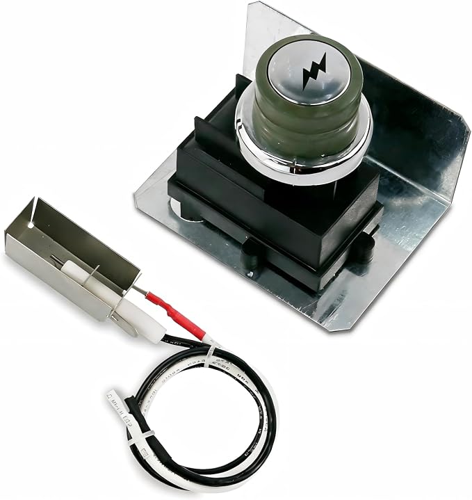 Uniflasy 67726 Grill Igniter Kit for Weber Genesis 300 2007 Side Control | Fits E/S-310 E/S-320 EP-310 EP-320 CEP-310/320; metal spark box, AAA module, 2 wires, electrode & ceramic spark part