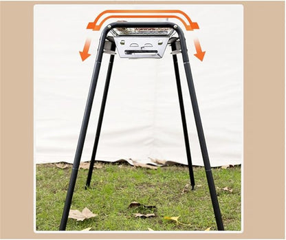 Portable Charcoal Grill for Camping BBQ Grills Outdoor Barbecue Grill, Stainless Steel BBQ Grill Rack with Stable Structure,67 * 30 * 81Cm-D