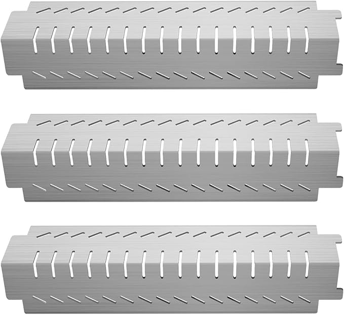 Kalomo 15" Grill Heat Plates Shield Burner Covers BBQ Gas Grill Replacement Parts for Front Avenue, Charbroil 463240904, 463261406, 463252105, Thermos 461230404, 461246804, Centro, Costco Kirkland