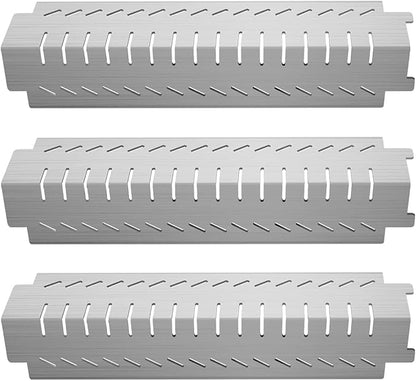 Kalomo 15" Grill Heat Plates Shield Burner Covers BBQ Gas Grill Replacement Parts for Front Avenue, Charbroil 463240904, 463261406, 463252105, Thermos 461230404, 461246804, Centro, Costco Kirkland