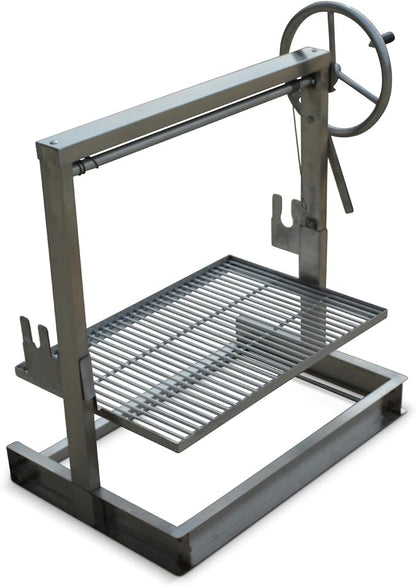 Firebuggz Santa Maria Grill with Adjustable Rotisserie Kit for Outdoor BBQ