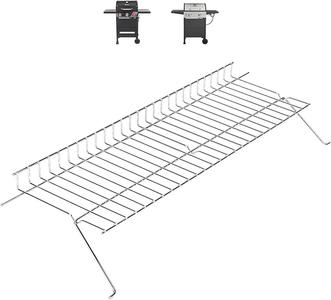 Utheer Stainless Steel Warming Rack Replacement for Dyna-Glo Gas Grills, Fits DGH353CRP & DGF350CSP, Upper BBQ Warming Grate, Extra Cooking Space (23.2" x 7.2")