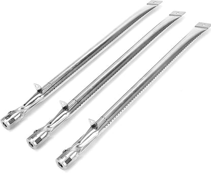Hisencn Replacement Parts for Chargriller 5050, 3001, 5650, 3008, 3030 | Porcelain Steel Heat Plate & Burner Tube, Ignitor for Char-Griller 3-Burner Grills, Durable Corrosion-Resistant