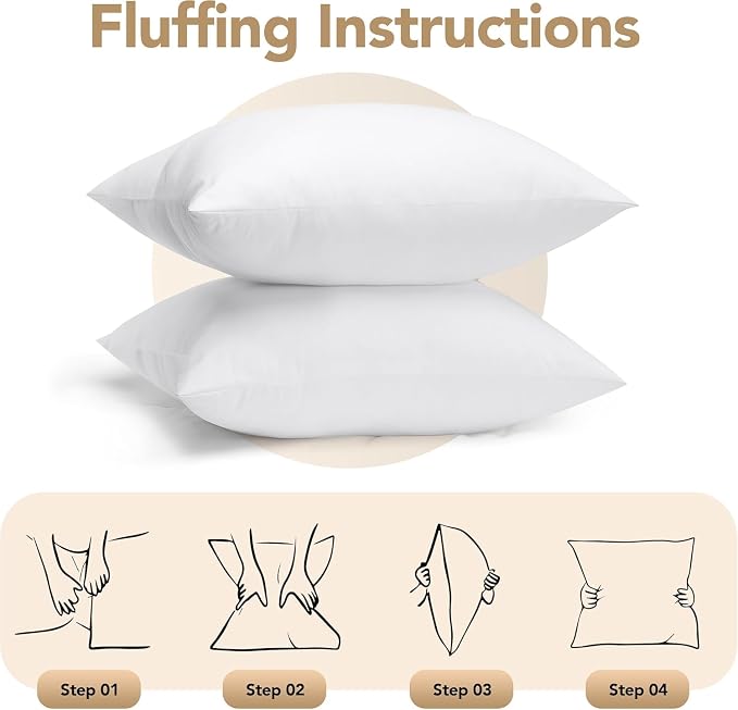 Utopia Bedding 12x20 Outdoor Pillows, Water Resistant Throw Pillows, 2-Pack | Outdoor Throw Pillows, Water Repellent, Decorative Pillow for Patio Furniture & Porches, Plush & Supportive, Pack of 2, White