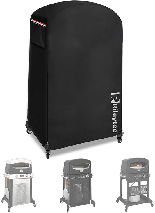 Rileytee Pizza Oven Cover for Blackstone 16 inch Standing Pizza Oven Model 6825/6824/6850,Outdoor Heavy Duty 600D Waterproof Dustproof Cover for Pizza Oven with Mobile Cart