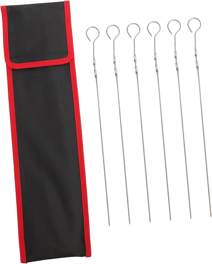 SHOWERORO Kabob Skewers for Grilling Waterproof Skewer Storage Bag Bbq Kit Barbecue Sticks Container Portable and Easy to Clean Great for Outdoor Indoor Use
