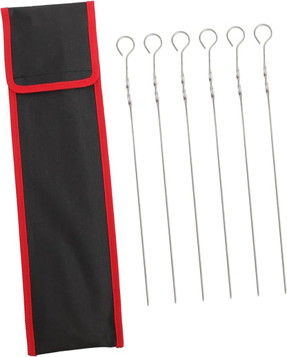 SHOWERORO Kabob Skewers for Grilling Waterproof Skewer Storage Bag Bbq Kit Barbecue Sticks Container Portable and Easy to Clean Great for Outdoor Indoor Use