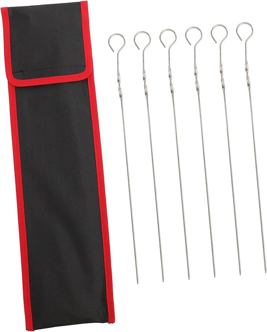 SHOWERORO Kabob Skewers for Grilling Waterproof Skewer Storage Bag Bbq Kit Barbecue Sticks Container Portable and Easy to Clean Great for Outdoor Indoor Use