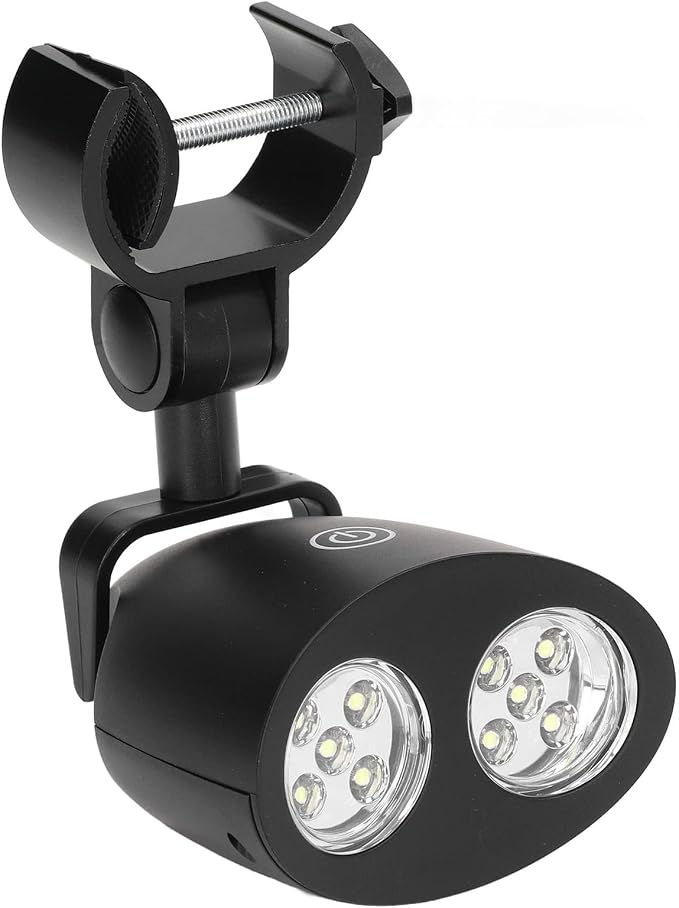 Barbecue Grill Light with 10 LED Lights, Wireless Camping Emergency Light for Gas Charcoal Electric Grill, Adjustable Clamp Touch Control 3 Brightness Modes