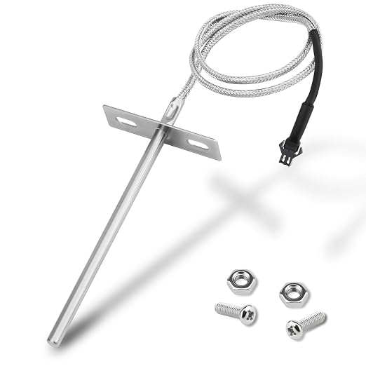 3.5" RTD Probe for Pit Boss Pellet Grill, PT1000 Sensor, PB1000XL-025-R00 V | 304 Stainless Steel Replacement Internal Sensor for Pit Boss. PT1000 Provides Accurate Grill Temperature Readings