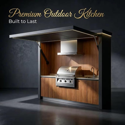 Prefab Outdoor Kitchen Pod – Stainless Steel BBQ Grill Cabinet, Modular Weatherproof Garden & Patio Cooking Station, Modern Barbecue Solution for All Seasons