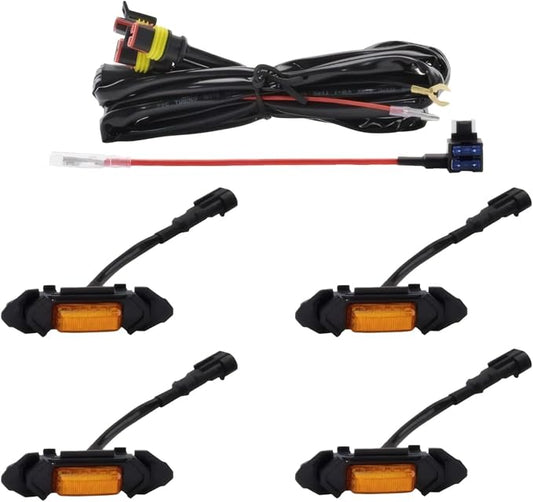 Rav4 4 Pcs Amber Led Grille Lights, Plug & Play Installation, Abs Construction, Style Vehicle Accessories