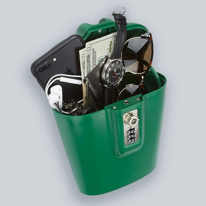 SAFEGO Portable Indoor/Outdoor Lock Box Safe with Key and Combination Access (Green)