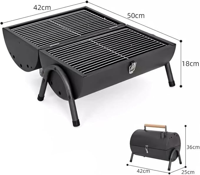 Portable Charcoal Grills Camping Barbecue Stove Chimney Stove Outdoor Picnic Barbecue Household Folding Barbecue Stove Portable Carbon Grill for Outdoor Backyard Picnic Home ( Color : B , Size : 36*25