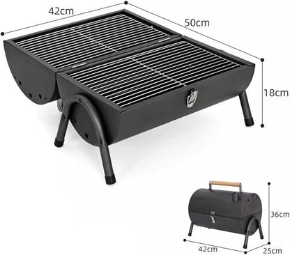Portable Charcoal Grills Camping Barbecue Stove Chimney Stove Outdoor Picnic Barbecue Household Folding Barbecue Stove Portable Carbon Grill for Outdoor Backyard Picnic Home ( Color : B , Size : 36*25