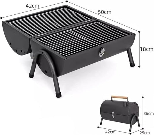 Portable Charcoal Grills Camping Barbecue Stove Chimney Stove Outdoor Picnic Barbecue Household Folding Barbecue Stove Portable Carbon Grill for Outdoor Backyard Picnic Home ( Color : B , Size : 36*25