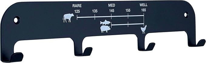 Grill Utensil Rack Tool Holder Organizer Storage Accessories, Fence, Wall, Barbecue, BBQ, Smoker, Griddle, Mount, Screw On
