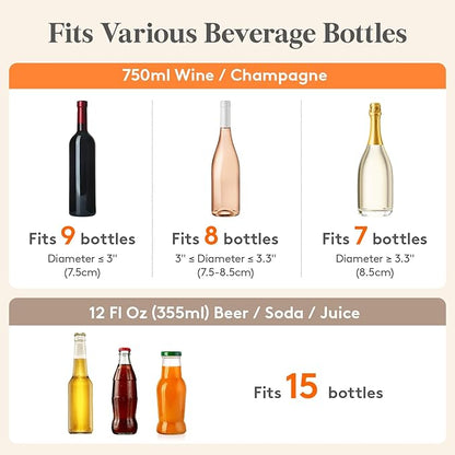 Lifewit 13L Plastic Ice Bucket for Parties, BPA Free | Large Capacity, Comfortable Handle, Drop-Resistant & Shatterproof PET Beverage Tub for Outdoor Cocktail, Mimosa & Soda Bar