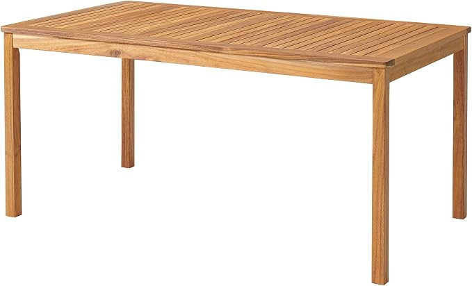 Alaterre Furniture, Okemo Acacia Wood Outdoor Dining Set, 63" W, Natural