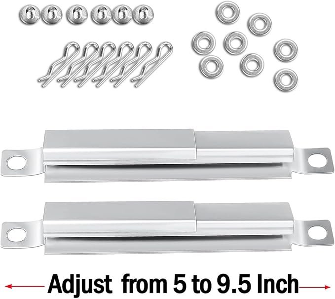 Hisencn 4 Pack 304 Stainless Steel Carryover Tubes - Universal Gas Grill Crossover Tube Replacement for Charbroil, Nexgrill 5-Burner & Most 4-5 Burner Grills