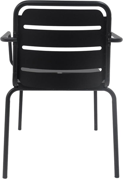 Christopher Knight Home Jodi Outdoor Bistro Set, 3-Piece Bistro Table and Chairs Set of 2, Patio Furniture Set with Iron Frame, Patio Conversation Set for Poolside/Garden Cafeteria, Matte Black
