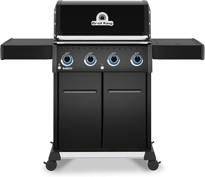 Broil King 674114 Baron 420 Pro Shadow 4-Burner Pellet Ready Propane Gas Grill in Black