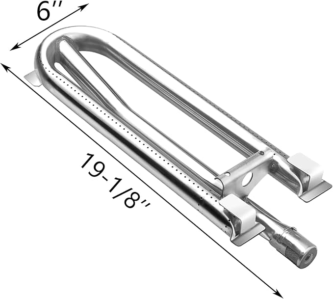 19-1/8" Stainless Steel Burner Replacement Parts for DCS 27" 36" 48" 27DBQ 27DBR 27DSBQ, 27DSBQR, BGA36-BQARL, BGA36-BQARN Charmglow，Brinkmann 810-8905-S, 810-8907-S Gas Grill（3pack）