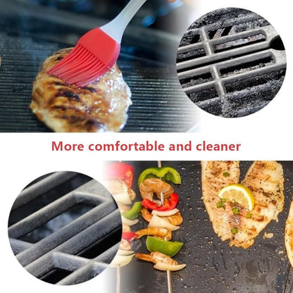 NexUp Goods BBQ Grill Mats Non Stick PTFE Sheets Reusable Heavy Duty Easy to Clean For Gas Charcoal Electric Grills and Ovens Cut to Size 2 Pack or 4 Pack (Grill Mat 2)