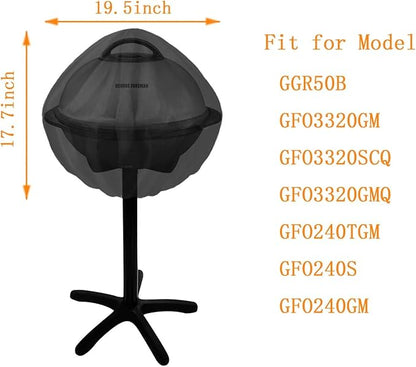 Grill Cover for George Foreman GGR50B and Weber Jumbo Joe Charcoal Grill 18" Indoor and Outdoor Electric Grill,19.5" Dia x 17.7" H
