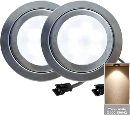 2x Stainless Steel Range Hood LED Light DC 12V 1.5W Recessed Kitchen Gas Stove Smoke Extractor Exhauster Bulb Warm White 3000K