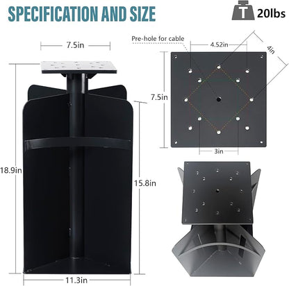 In-ground Umbrella Base for Offset Cantilever Umbrellas, Stainless Steels Outdoor Umbrella Base, Upright Outdoor Umbrella Holder