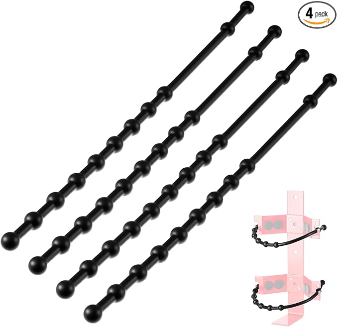 RattanView 4 Pcs 2.5 Lbs and 5 Lbs Fire Extinguisher Replacement Straps, Heavy-Duty Black Rubber Straps for Wall Mount Brackets, Fits Truck Rv Vehicle Boat Home, Quick Release & Firmly Hold