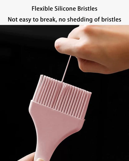 2Pcs Silicone Basting Pastry Brush - Heat Resistant Cooking Brushes Food Brush for Oil, Sauce, BBQ, Baking Outdoor Grill Dishwasher Safe – Pink