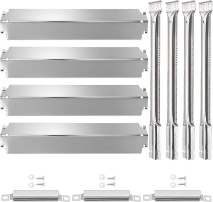 Hiorucet Grill Replacement Parts for Charbroil 463268007, 463268008, 463268107, 463248208, 463268606, 463268706, 463260207, 463248108 Grill Models, Heat Plate Shields, Burner Tubes and Carryover Tubes