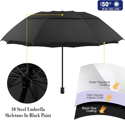 Patio Umbrellas UPF 50+ 360 ° Adjustable Shade Umbrella,Beach Umbrella with Universal Clamp,Beach Clamp on Umbrella,suitable for Patio,beach chairs,golf carts, wheelchairs,carts,bleachers,camping and fishing