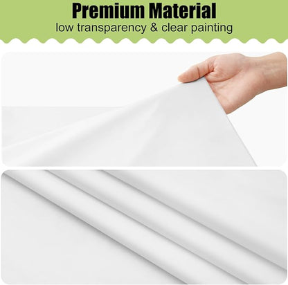 Smiry Disposable Table Cloth - 6 Pack, 54 x 78 Inch Waterproof Rectangle Tablecloths for Parties, Decorative Plastic Table Cover, Leakproof & Sturdy, White