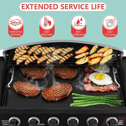 463228622 Full Size Griddle Insert for Charbroil Performance 6 Burner 463229021 463284422 463229521 463259223,Carbon Steel Flat Top Griddle Plate for Charbroil 463229521B G426-0005-W1, 29.5''L x 17'W