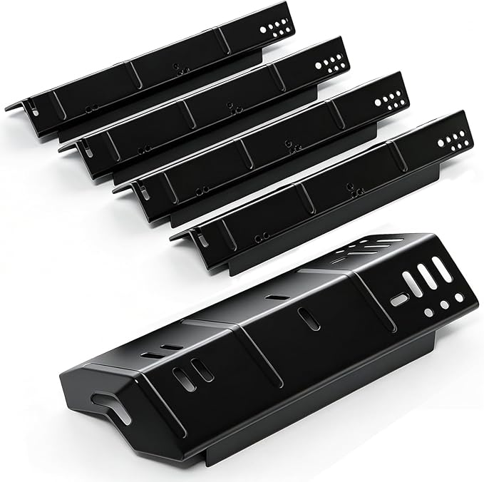 Grill Heat Plate Replacement for Dyna-Glo 5 Burner DGH474CRP DGH485CRP DGH483CRP, Dyna-Glo 4 Burner DGH450CRP Grills, Porcelain Steel Heat Plate for Revoace GBC1793W, 5 Pack