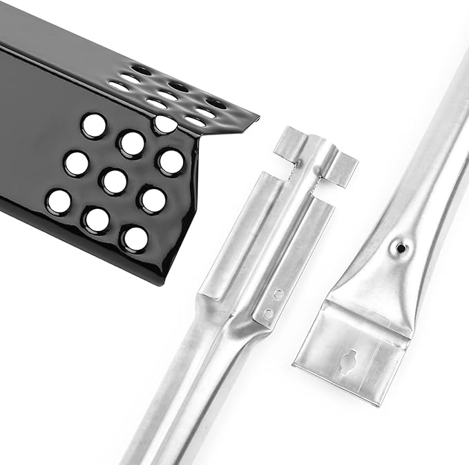 Uniflasy Grill Replacement Part for Kitchenaid 720-0954 720-0954GA 720-0733A 720-0745B, Kitchen Aid 4 Burner Grill Parts, 730-0733 730-0733A 730-0954GA Gas Burner, Heat Plate and Grill Ignitor Wires