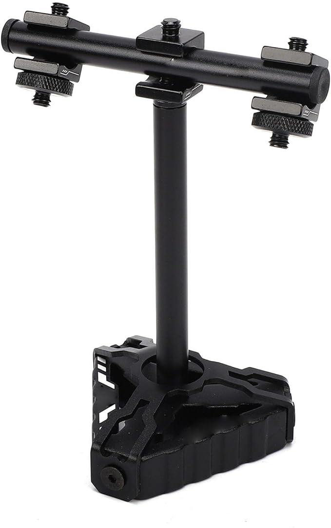 RiToEasysports Camping Light Stand Aluminum Alloy Portable Camping Lamp Holder Triangular Base Stable Setup for Tent Backyard BBQ Picnic Hiking