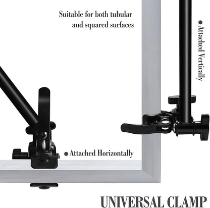 HOBVO UPF 50+ Golf Umbrella with Adjustable Universal Clamp, Portable Umbrellas for Rain, Manual Open & Close, for Beach Chair, Golf Cart, Stroller, Bleacher, Patio