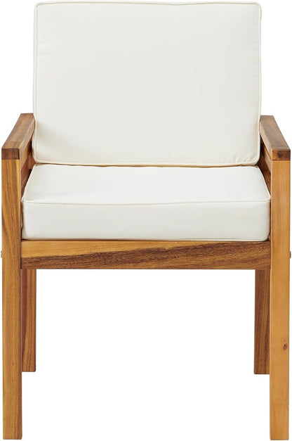 Alaterre Furniture, Okemo Acacia Wood Outdoor Dining Set, 63" W, Natural