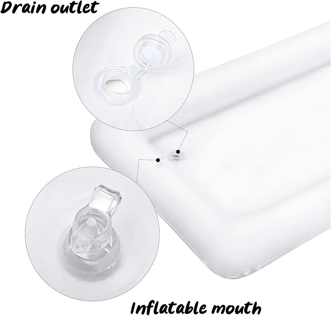 HBlife 3-Pack Inflatable Serving Bars, Blow-Up Ice Trays for Food & Drinks | 49x24in Inflatable Cooler with Drain Outlet, Portable, Durable Material, Easy Clean, Outdoor Parties, Catering Events