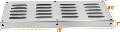 Skyflame Stainless Steel Cubic Venting Panel, 15-Inch by 6-1/2-Inch | Outdoor Masonry Fire Pits/Fireplaces, Kitchen Island
